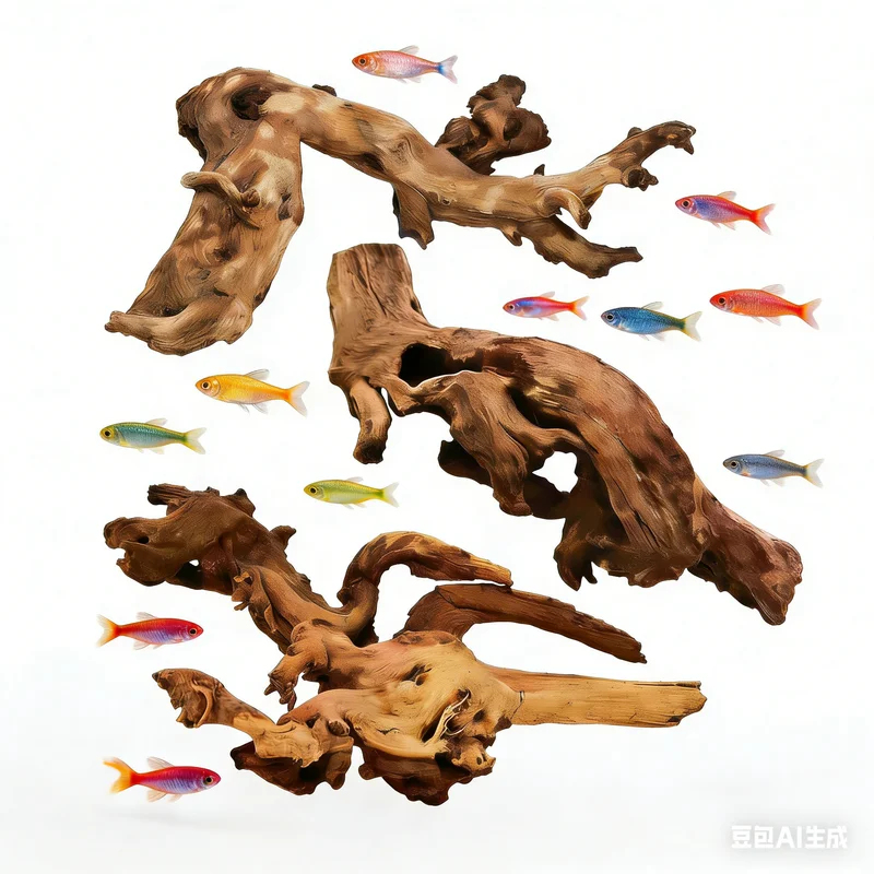 Marine Aquarium All In One - Legno Naturale per Decorazione Acquario, Ornamento