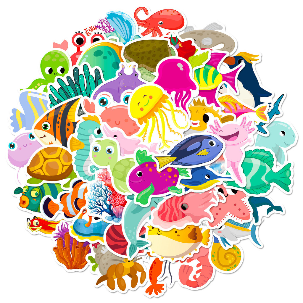 50 Adesivi con Animali Marini  - Marine Aquarium Design recensione e prezzo
