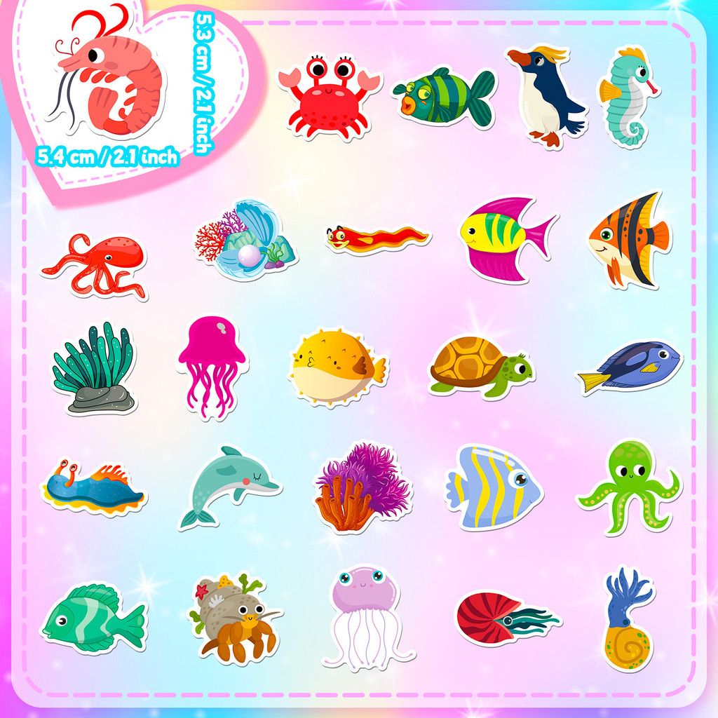 50 Adesivi con Animali Marini  - Marine Aquarium Design recensione e prezzo